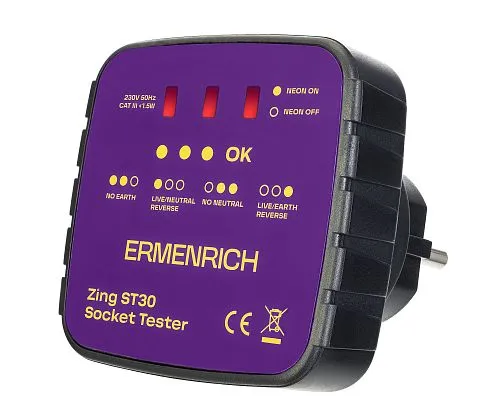 fotografía Comprobador de enchufes Ermenrich Zing ST30, imagen 1