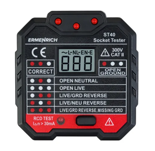 fotografía Comprobador de enchufes Ermenrich Zing ST40, imagen 2