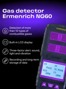 gráfico Detector de gas Ermenrich NG60
