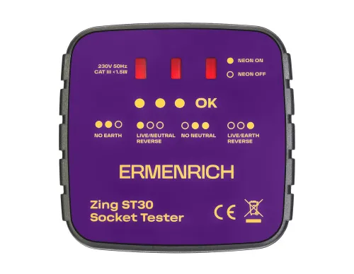 fotografía Comprobador de enchufes Ermenrich Zing ST30, imagen 2