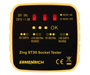 imagen Comprobador de enchufes Ermenrich Zing ST30