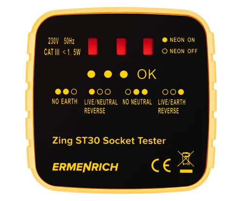 imagen Comprobador de enchufes Ermenrich Zing ST30, imagen 2